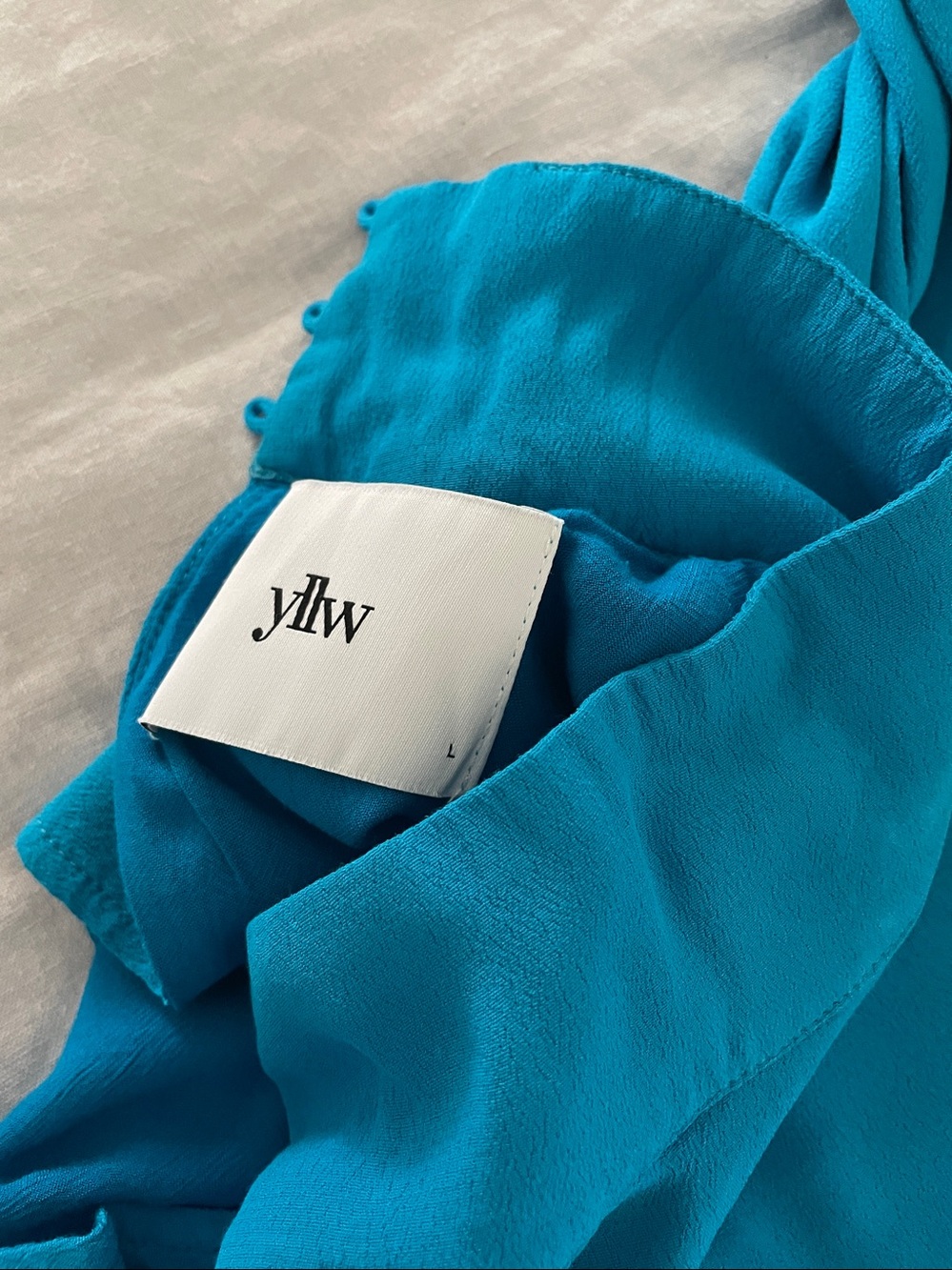 YLLW the Label Raya blue dress L fits S/M cocktail party wedding evening club - Picture 7 of 11
